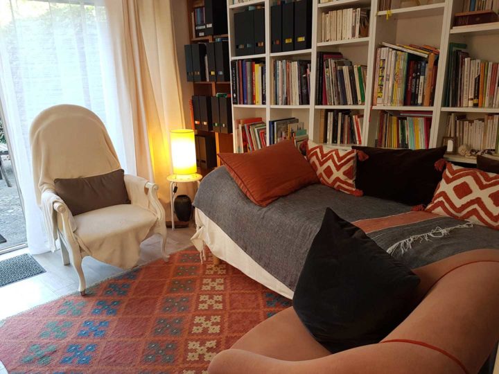 Cabinet de psychanalyse – vue fauteuil